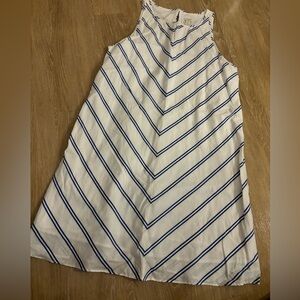 J crew linen striped dress